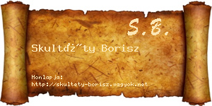 Skultéty Borisz névjegykártya